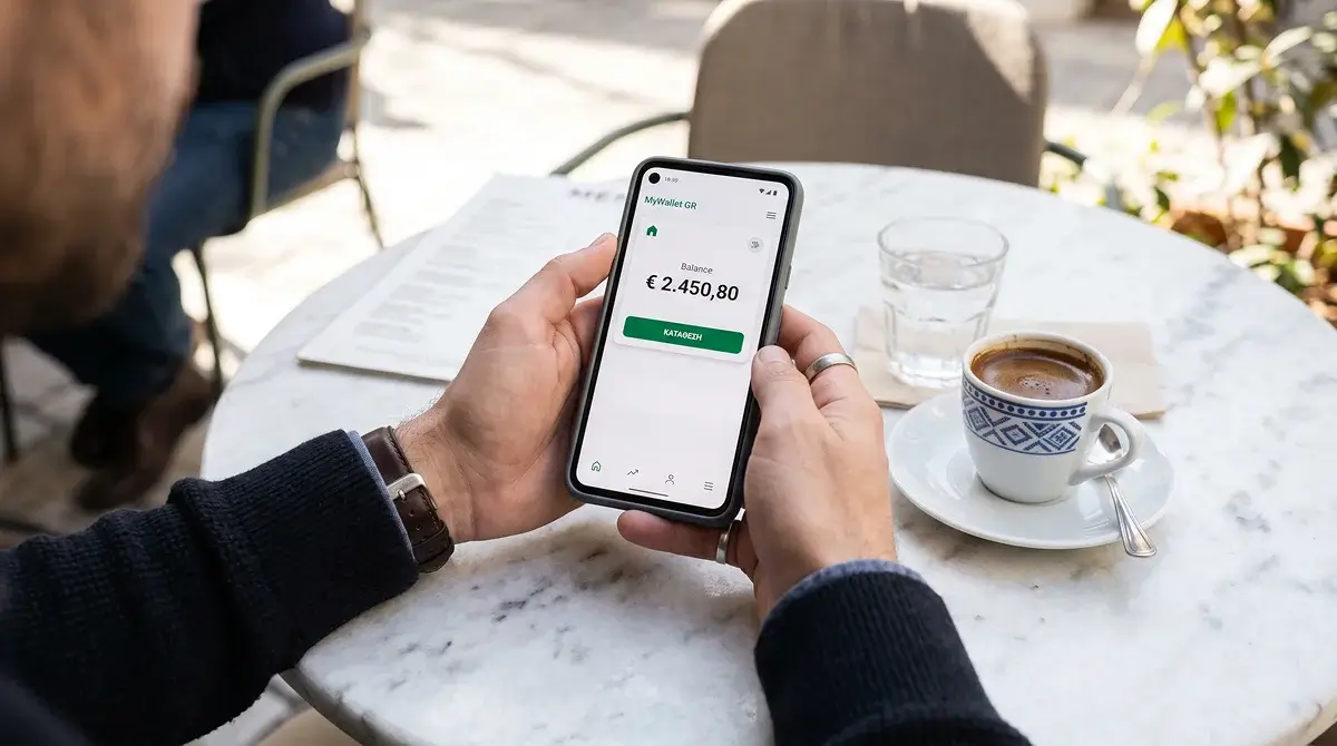 Εφαρμογή Viva Wallet σε κινητό για πληρωμή στοιχήματος